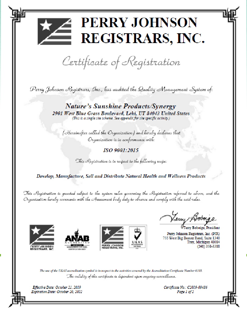 Контроль качества и сертификация бад Nature’s Sunshine Products - 21